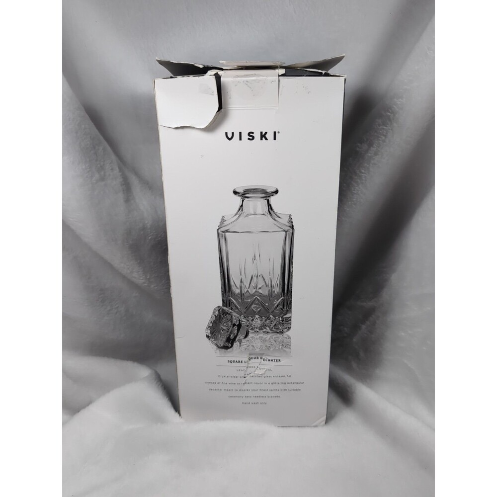 Viski Admiral 30 oz Liquor Decanter Used Box Damaged. Please Look At Photos